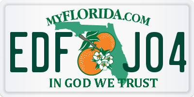 FL license plate EDFJ04