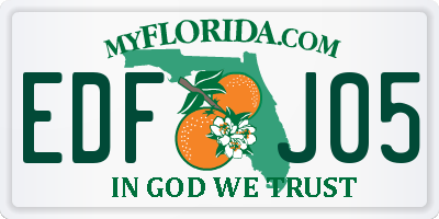 FL license plate EDFJ05