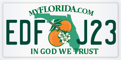 FL license plate EDFJ23