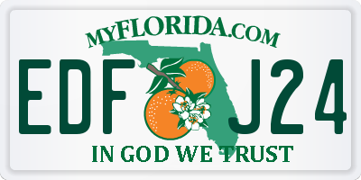 FL license plate EDFJ24