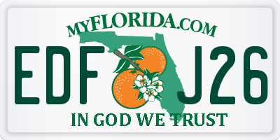 FL license plate EDFJ26