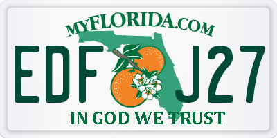 FL license plate EDFJ27