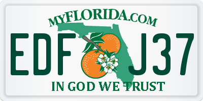 FL license plate EDFJ37