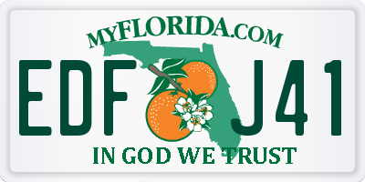FL license plate EDFJ41