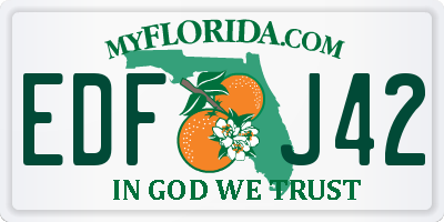 FL license plate EDFJ42