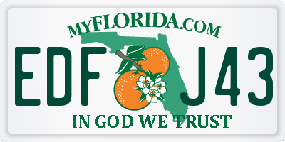 FL license plate EDFJ43