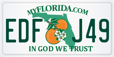 FL license plate EDFJ49