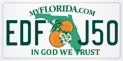 FL license plate EDFJ50