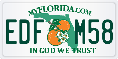 FL license plate EDFM58