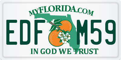 FL license plate EDFM59