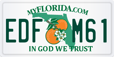 FL license plate EDFM61