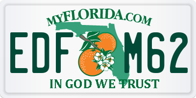FL license plate EDFM62