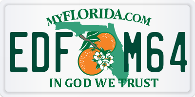 FL license plate EDFM64