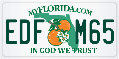 FL license plate EDFM65