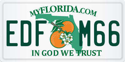 FL license plate EDFM66