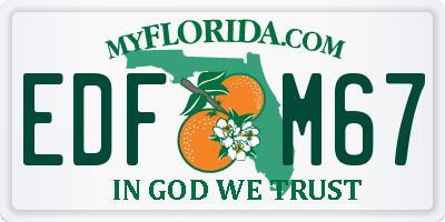 FL license plate EDFM67