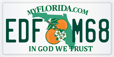 FL license plate EDFM68