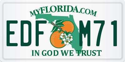 FL license plate EDFM71