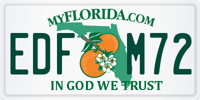 FL license plate EDFM72