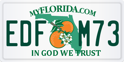 FL license plate EDFM73