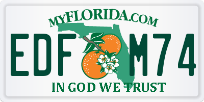FL license plate EDFM74