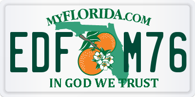 FL license plate EDFM76