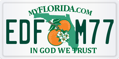 FL license plate EDFM77