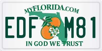 FL license plate EDFM81