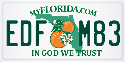 FL license plate EDFM83