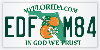 FL license plate EDFM84