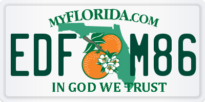 FL license plate EDFM86