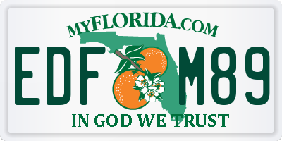 FL license plate EDFM89