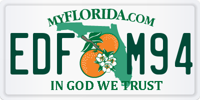 FL license plate EDFM94