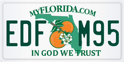 FL license plate EDFM95