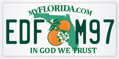 FL license plate EDFM97