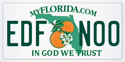FL license plate EDFN00