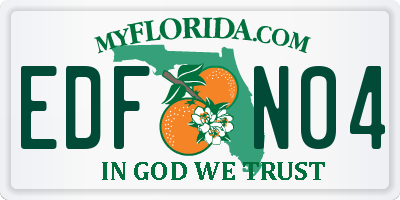 FL license plate EDFN04