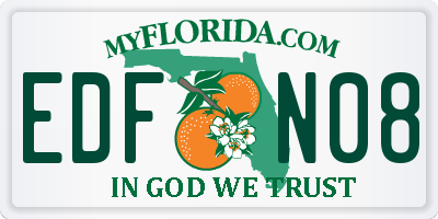 FL license plate EDFN08