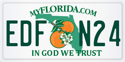 FL license plate EDFN24