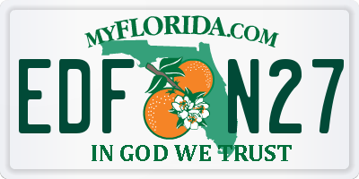 FL license plate EDFN27