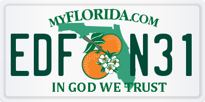 FL license plate EDFN31