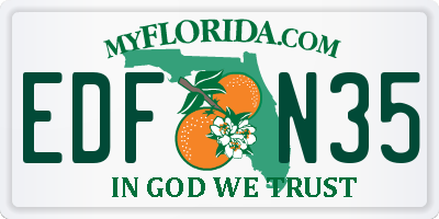 FL license plate EDFN35