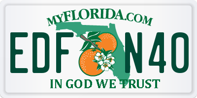 FL license plate EDFN40