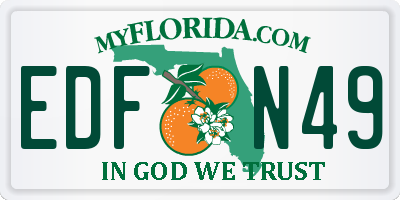 FL license plate EDFN49