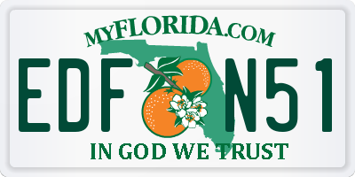 FL license plate EDFN51