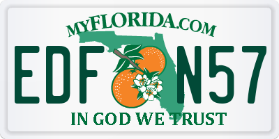 FL license plate EDFN57