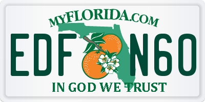 FL license plate EDFN60