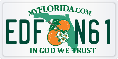 FL license plate EDFN61