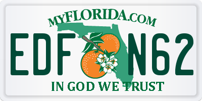 FL license plate EDFN62