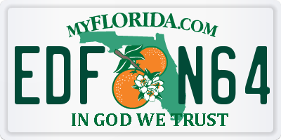 FL license plate EDFN64